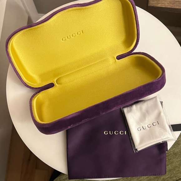 Gucci Accessories - Gucci Velvet Hard Eyeglass Sunglass Case Purple